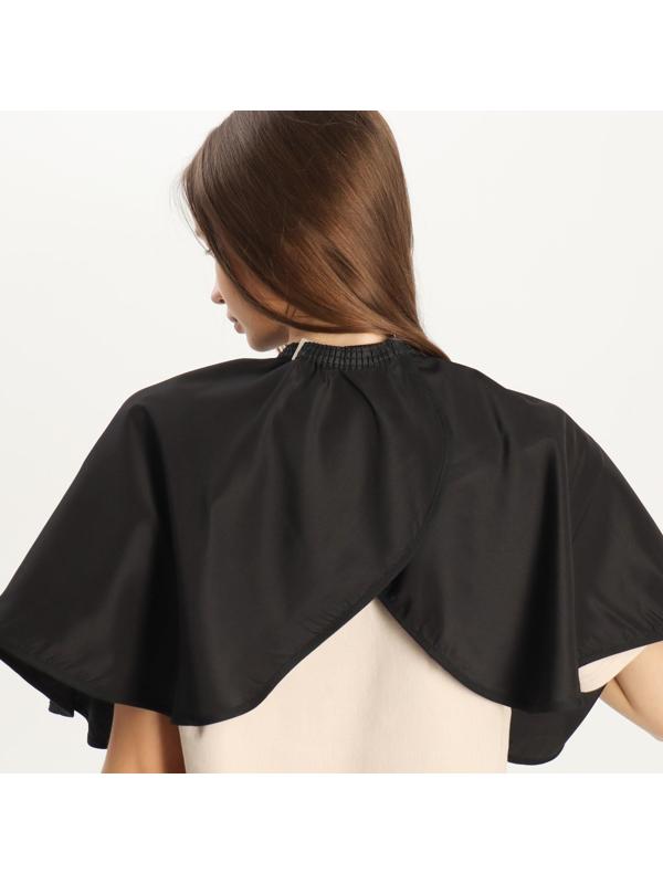 Пелерина парикмахерская, на крючках, 66 × 90 см, цвет чёрный