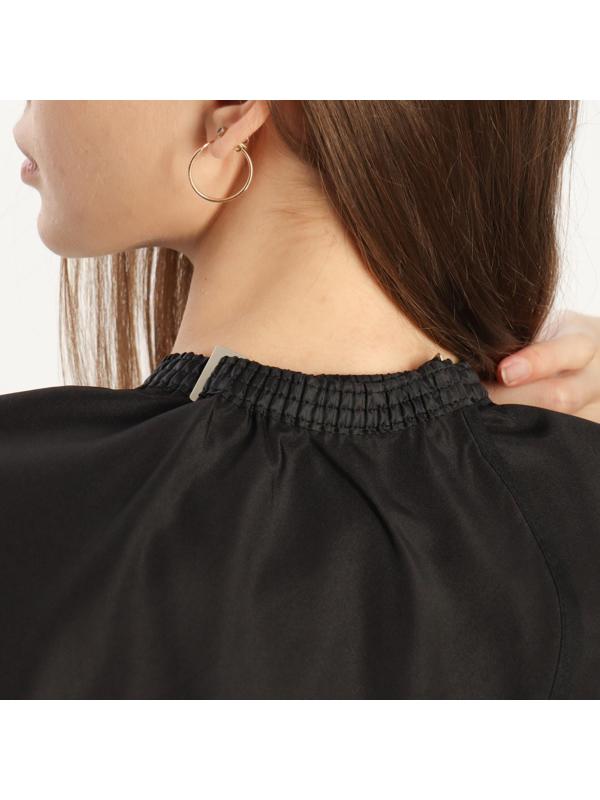 Пелерина парикмахерская, на крючках, 66 × 90 см, цвет чёрный