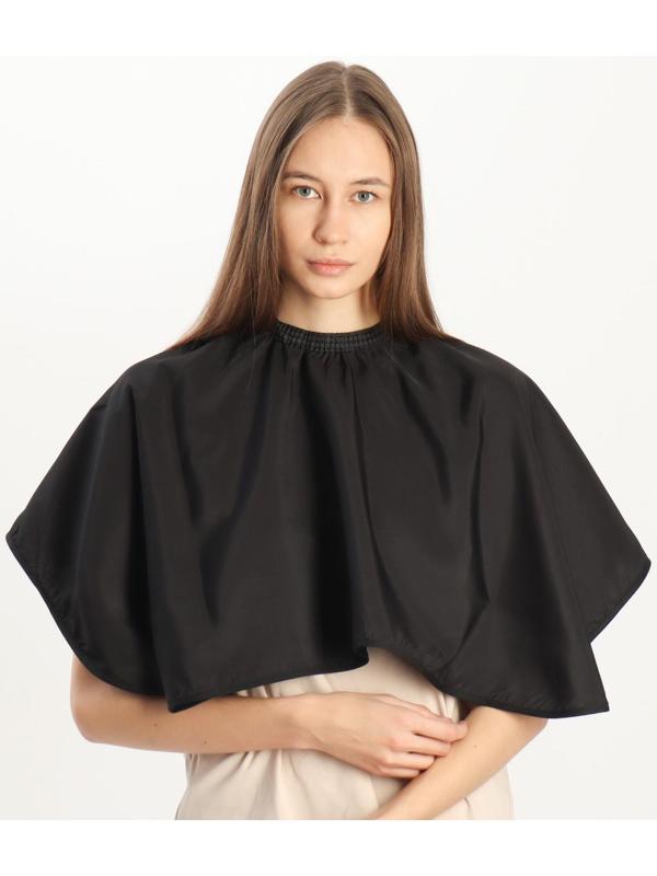 Пелерина парикмахерская, на крючках, 66 × 90 см, цвет чёрный