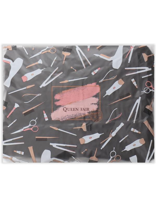 Пелерина парикмахерская, на крючках, 66 × 90 см, цвет чёрный