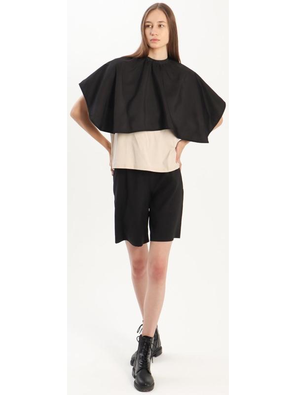 Пелерина парикмахерская, на крючках, 66 × 90 см, цвет чёрный