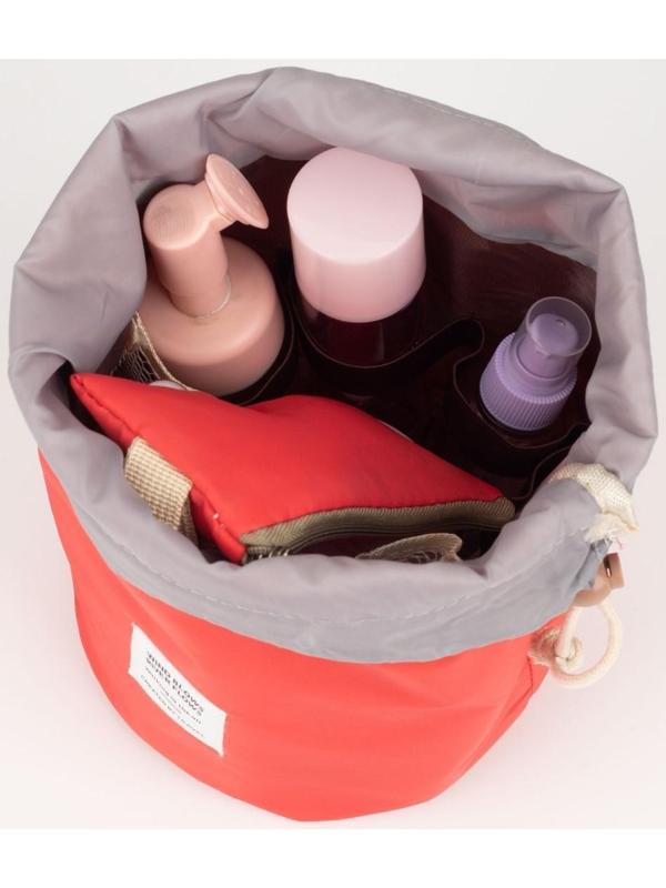 Косметичка на шнурке, с кошельком, цвет красный