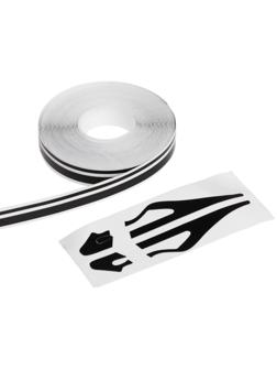 Наклейка на авто, декоративная, 1 см х 9.8 м, черный