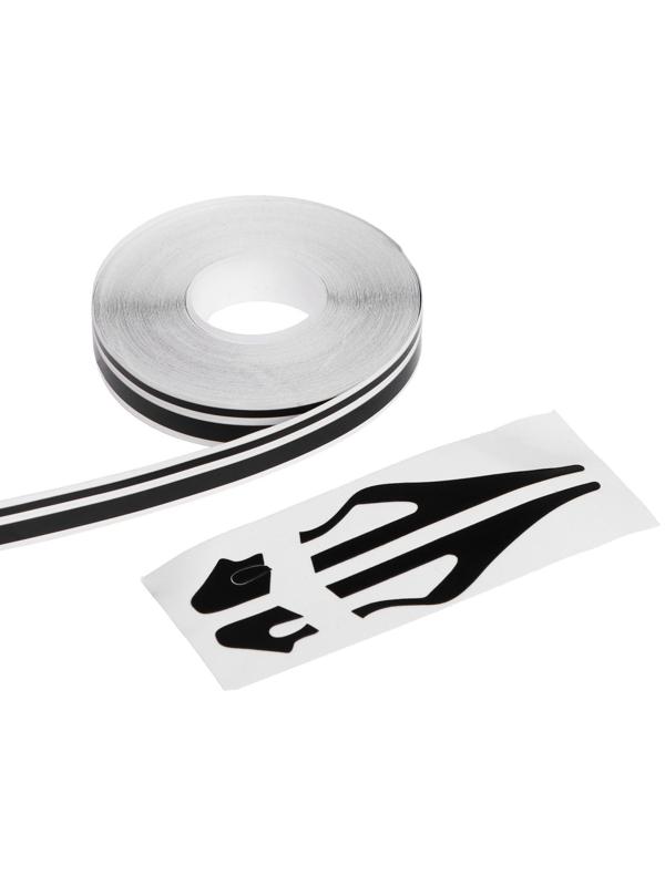 Наклейка на авто, декоративная, 1 см х 9.8 м, черный