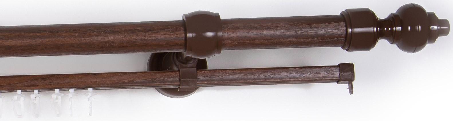 Кронштейн для карниза, d = 28 мм, цвет орех