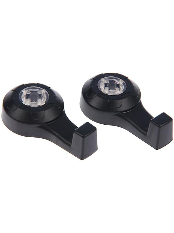 Вешалка-крючок на подголовник, набор 2 шт, чёрный