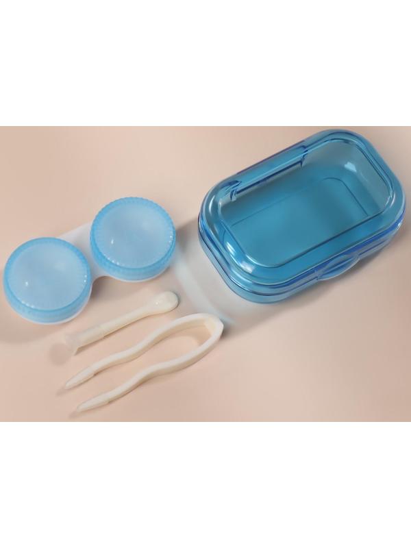 Набор для контактных линз, в футляре, 3 предмета, цвет МИКС