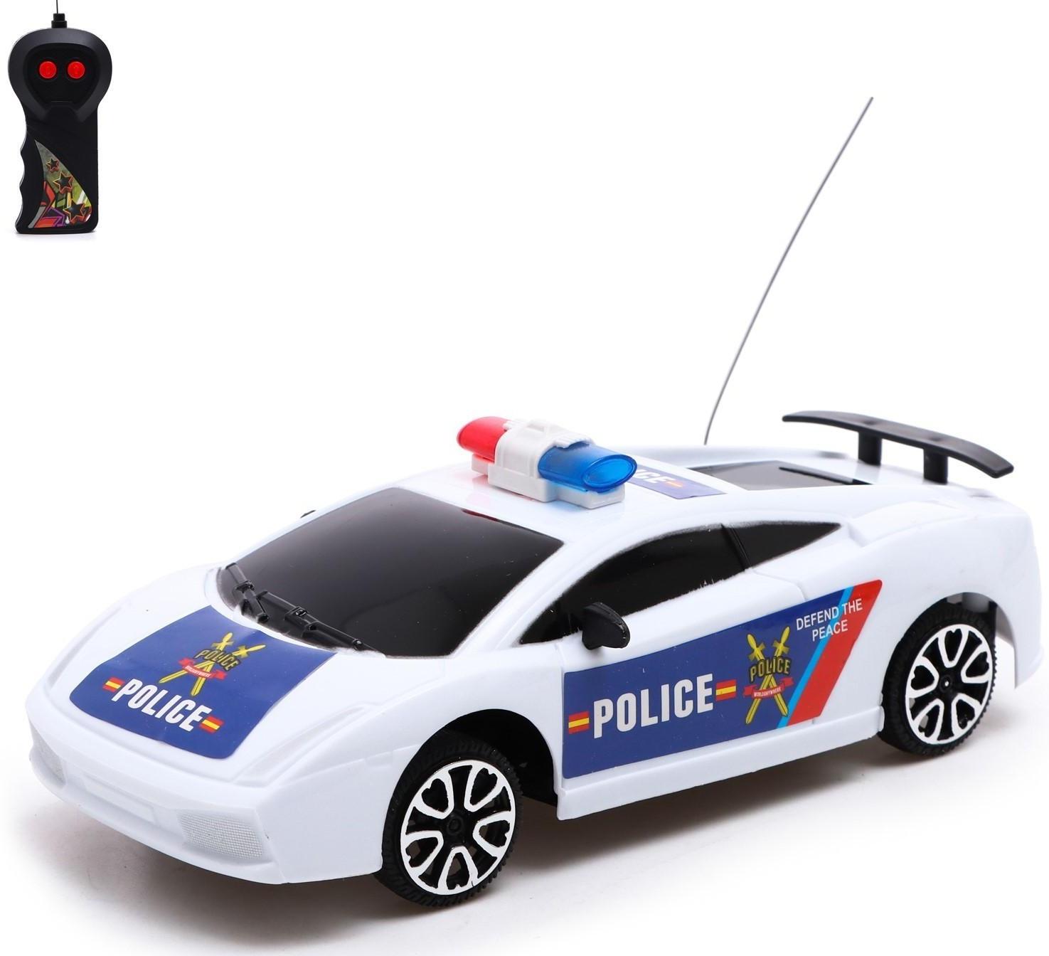 Машина радиоуправляемая «Полицейский патруль», работает от батареек, цвет бело-синий