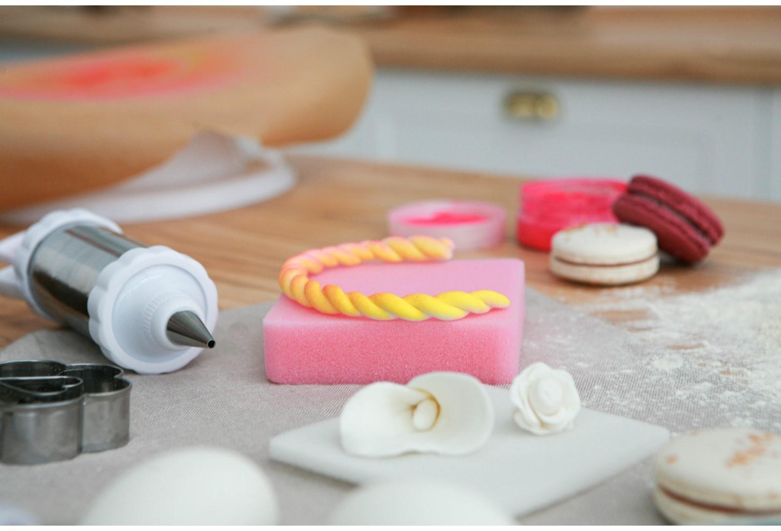 Набор матов для моделирования и сушки цветов из мастики, 2 шт, 9,5×9,5×1,5 см, цвет белый, розовый