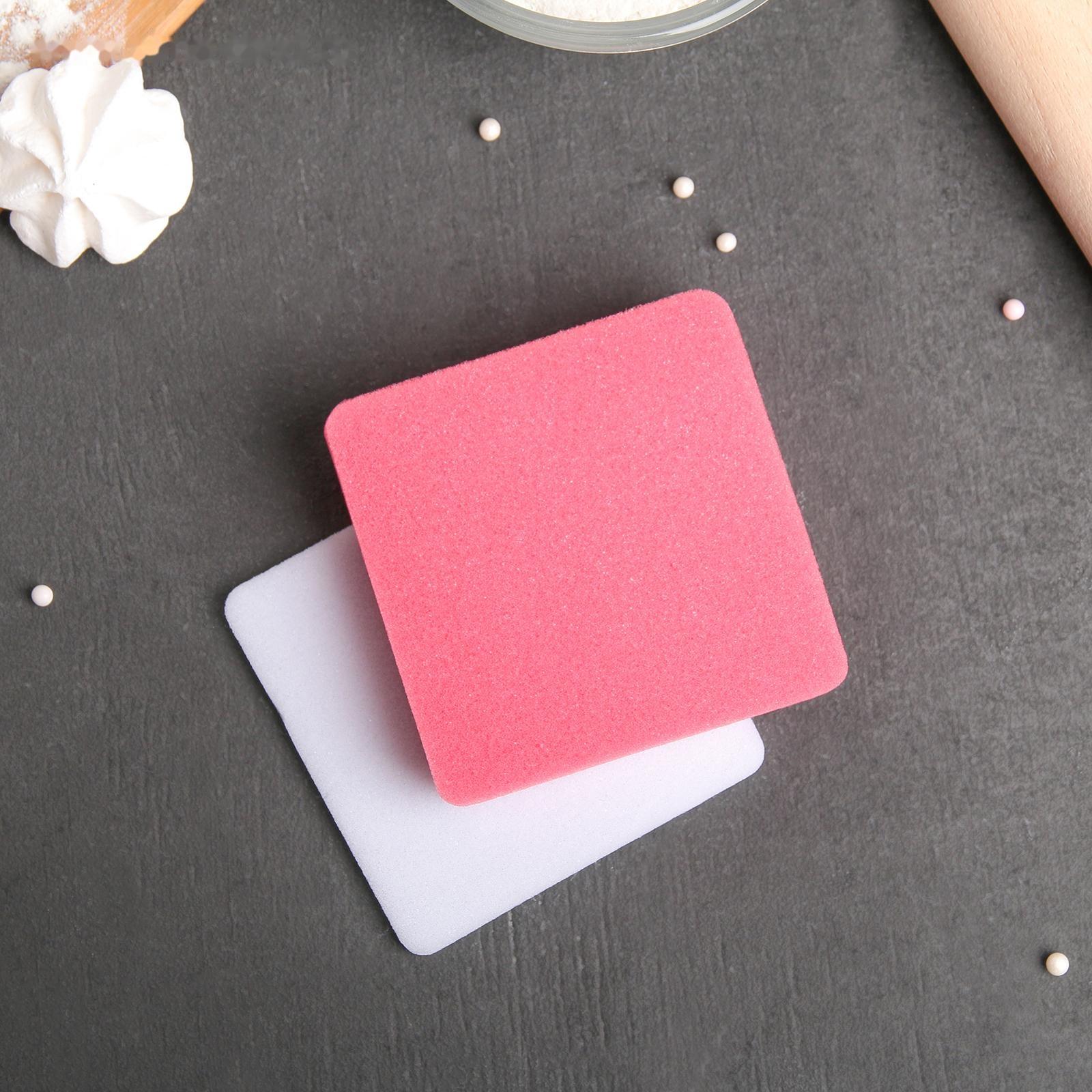 Набор матов для моделирования и сушки цветов из мастики, 2 шт, 9,5×9,5×1,5 см, цвет белый, розовый