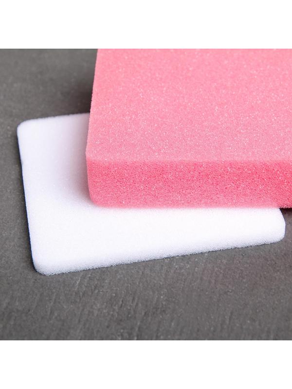 Набор матов для моделирования и сушки цветов из мастики, 2 шт, 9,5×9,5×1,5 см, цвет белый, розовый