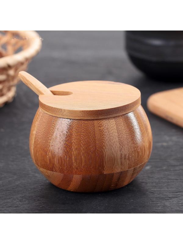 Сахарница «Полосы», 130 мл, 8,5×7 см, с ложкой