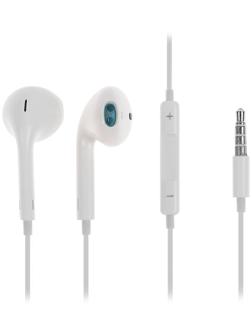 Наушники LuazON W-30, вкладыши, микрофон, белые