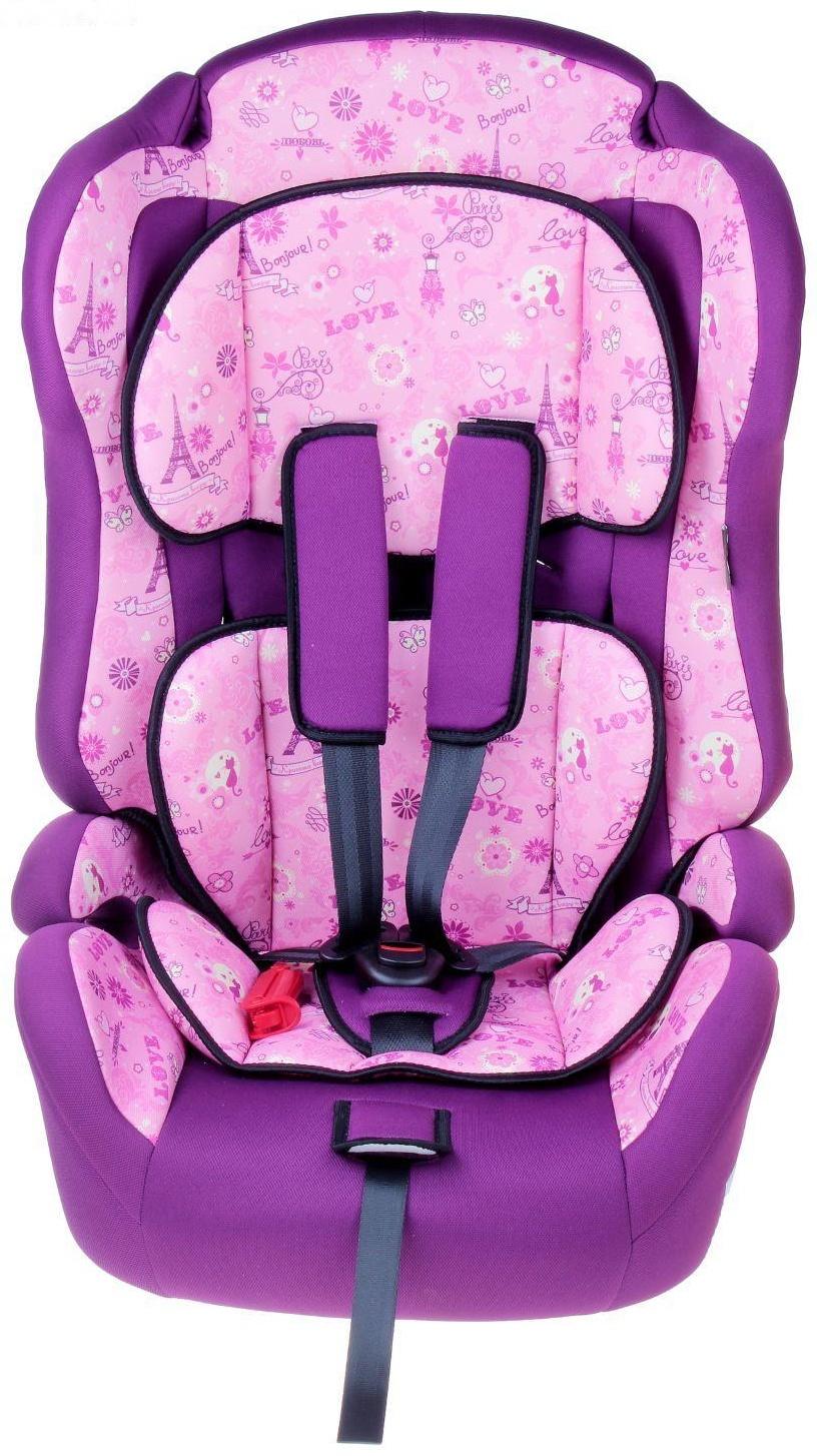 Автокресло-бустер Multi, группа 1-2-3, цвет фиолетовый «Париж»