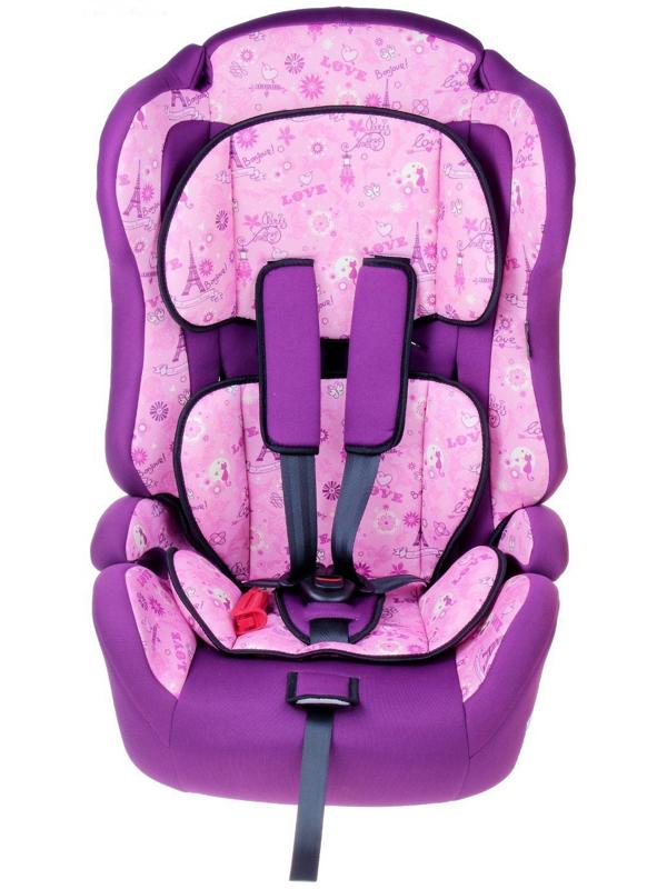 Автокресло-бустер Multi, группа 1-2-3, цвет фиолетовый «Париж»