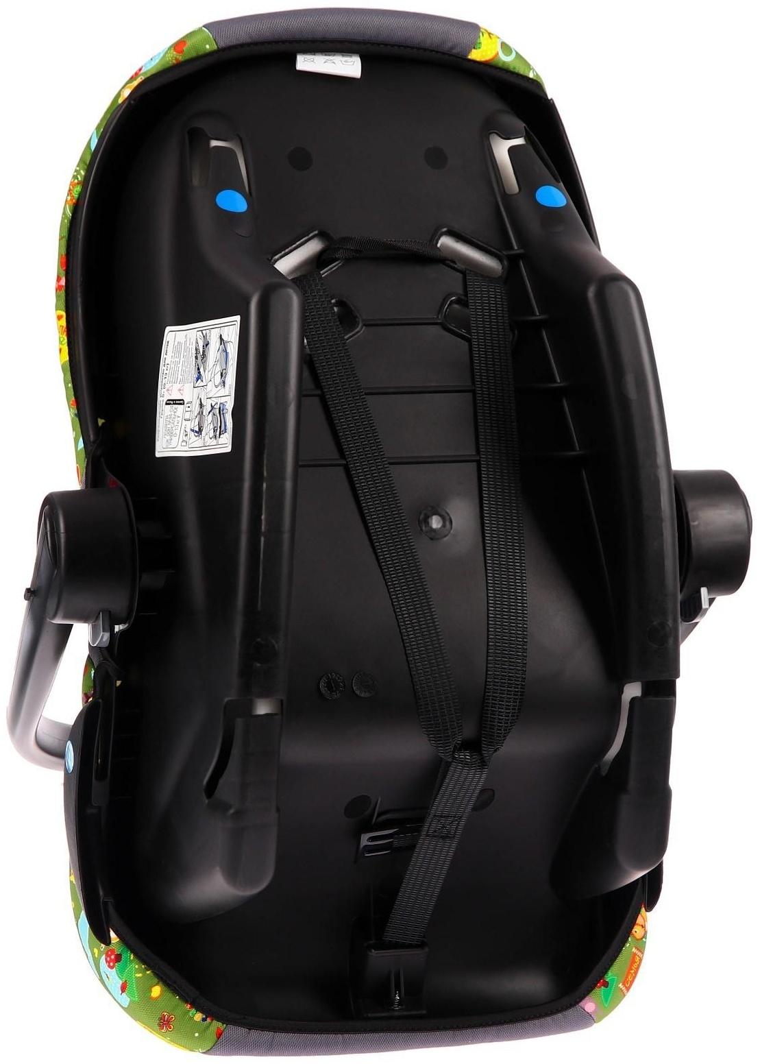 Автокресло Safe+, группа 0+, цвет зелёный «Зверята»