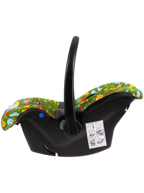 Автокресло Safe+, группа 0+, цвет зелёный «Зверята»