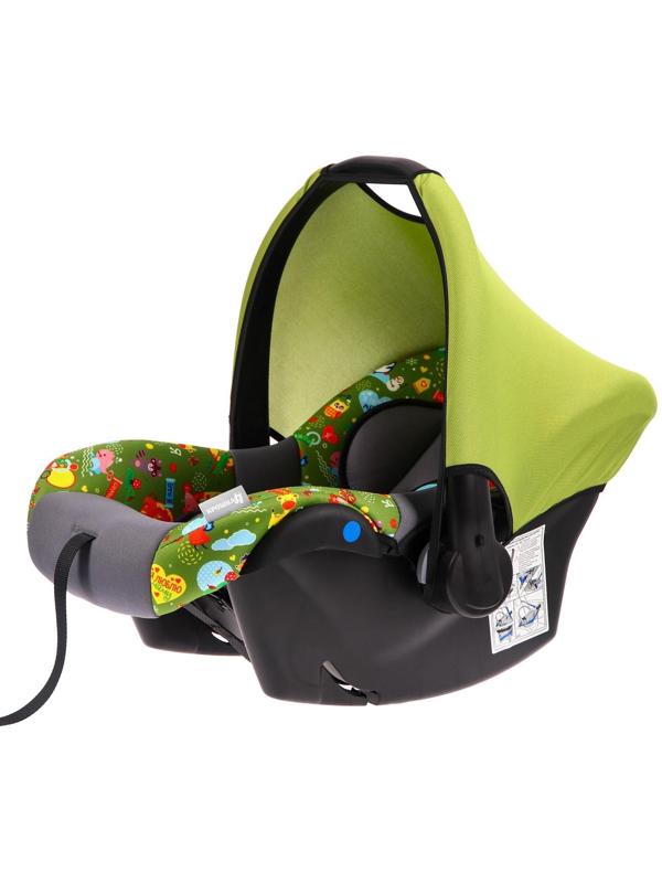 Автокресло Safe+, группа 0+, цвет зелёный «Зверята»