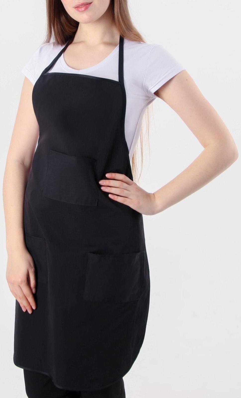Фартук для мастера, односторонний, цвет чёрный