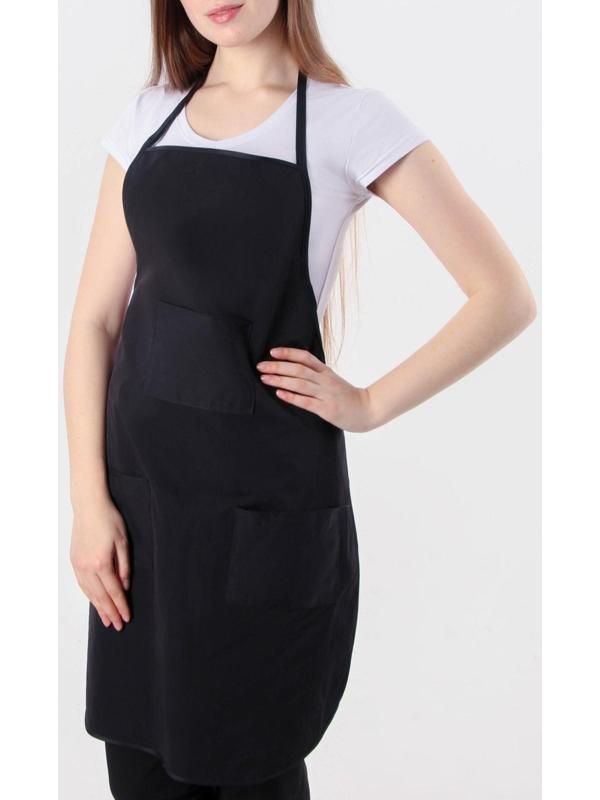 Фартук для мастера, односторонний, цвет чёрный