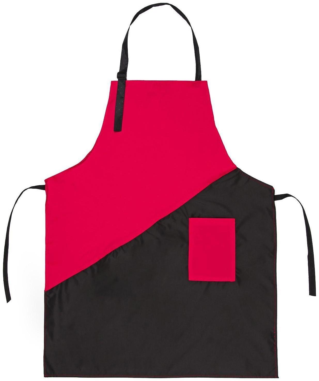 Фартук для мастера, цвет чёрный/красный