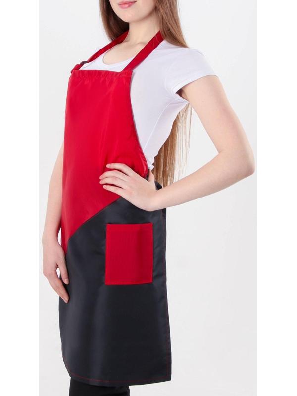 Фартук для мастера, цвет чёрный/красный