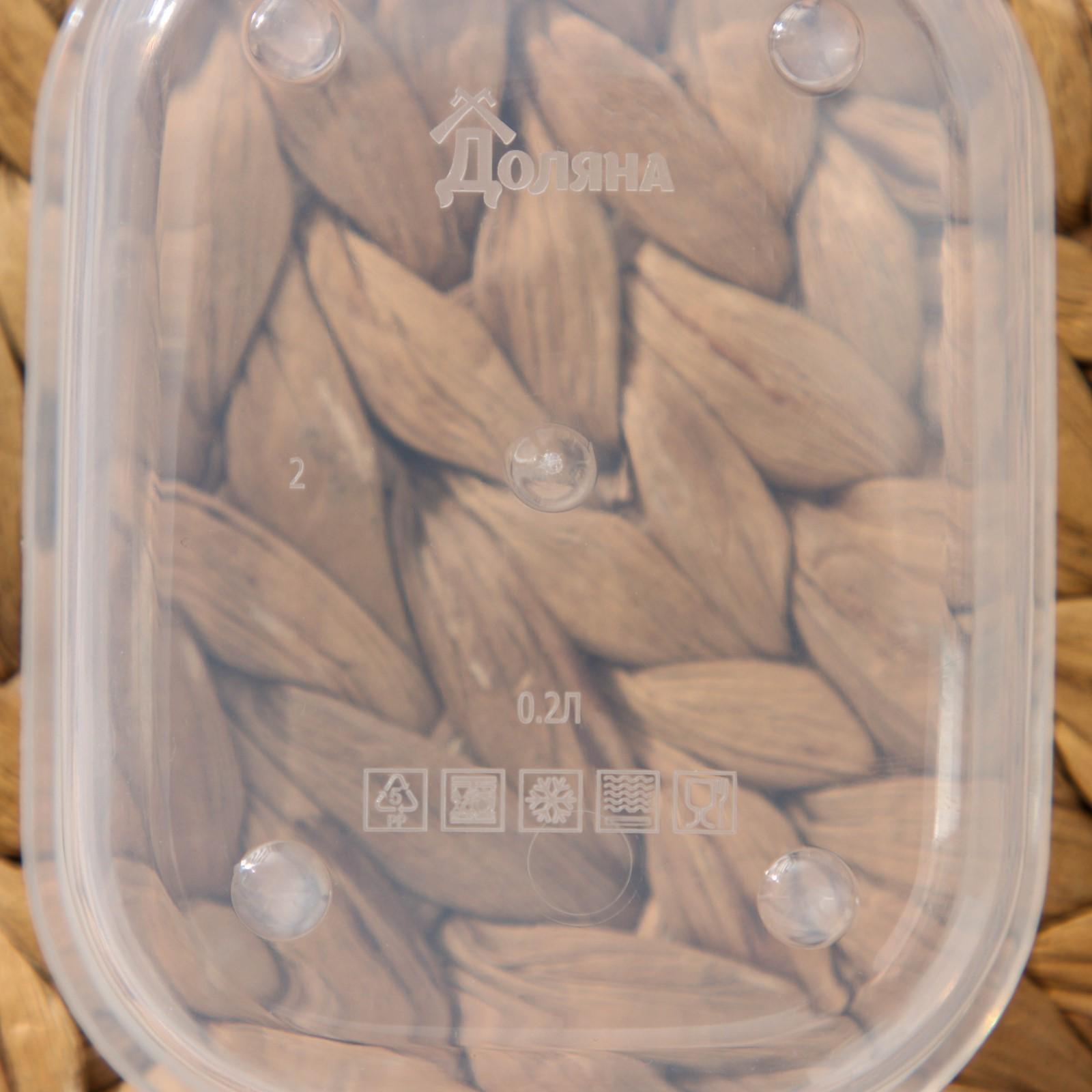 Набор контейнеров пищевых прямоугольных Доляна, 3 шт: 150 мл, 500 мл, 1,2 л, цвет синий