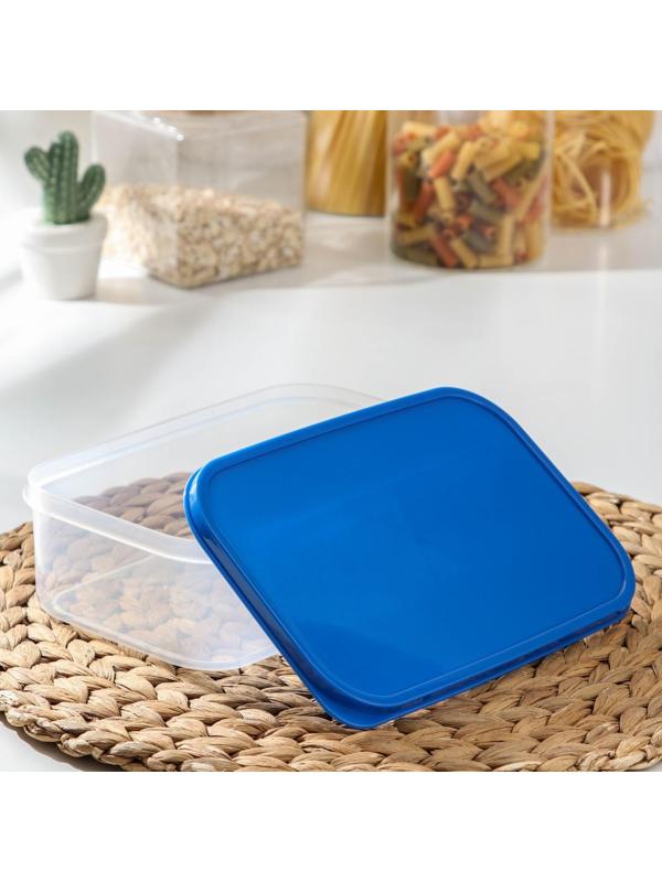 Набор контейнеров пищевых прямоугольных Доляна, 3 шт: 150 мл, 500 мл, 1,2 л, цвет синий