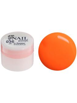 Гель-краска для ногтей трёхфазный LED/UV, 8мл, цвет 36 неоновый оранжевый