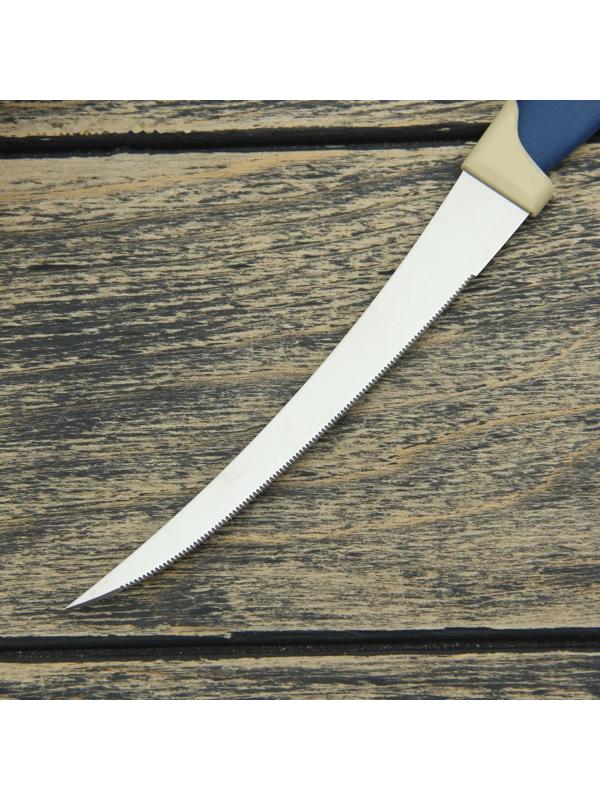 Нож кухонный Доляна «Страйп», зубчатое лезвие 11,5 см