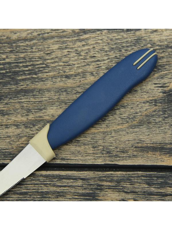 Нож кухонный Доляна «Страйп», зубчатое лезвие 11,5 см