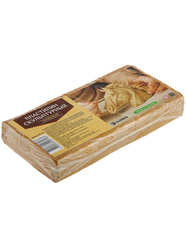 Пластилин скульптурный GLOBUS, твёрдый, телесный, 500 г