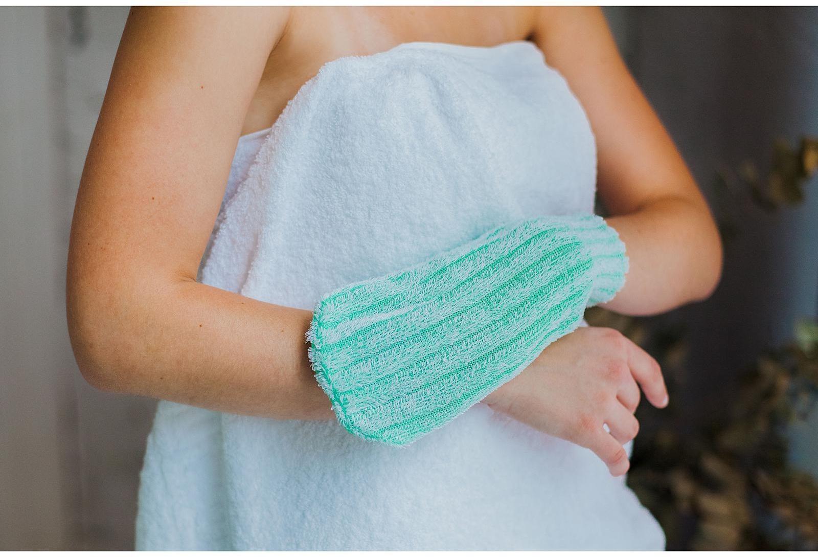 Мочалка-варежка для тела массажная Доляна, 19×11 см, жёсткая, цвет МИКС