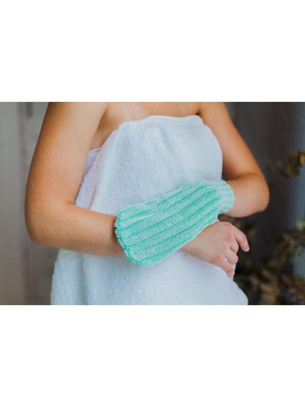 Мочалка-варежка для тела массажная Доляна, 19×11 см, жёсткая, цвет МИКС