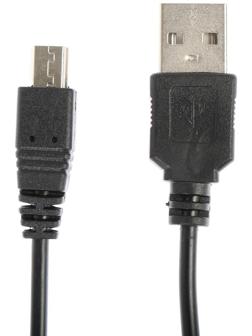 Кабель LuazON, miniUSB - USB, 1 А, 0.5 м, только для зарядки, чёрный