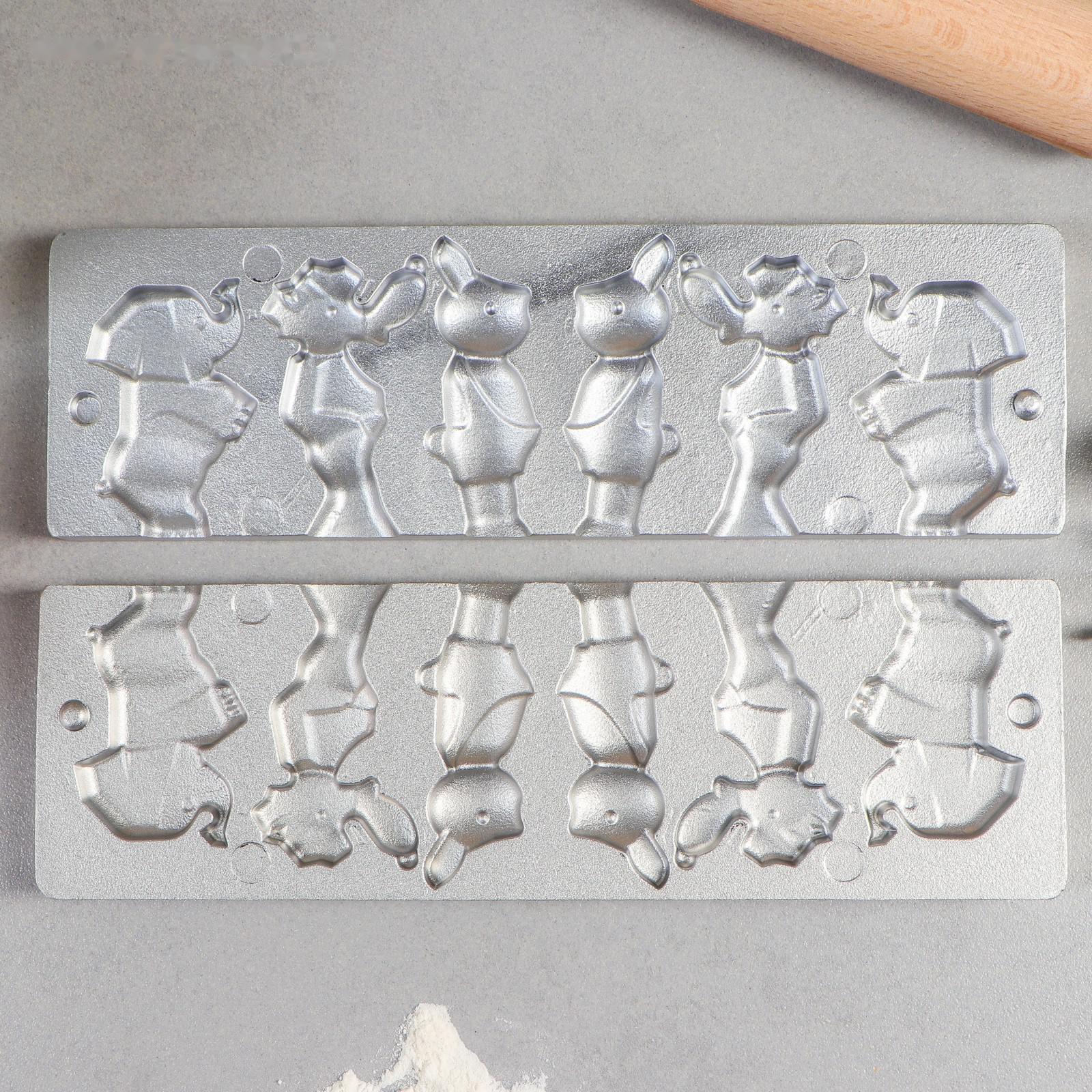 Форма для леденцов, литой алюминий, 6 фигур