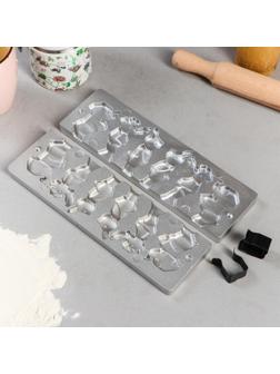 Форма для леденцов, литой алюминий, 6 фигур