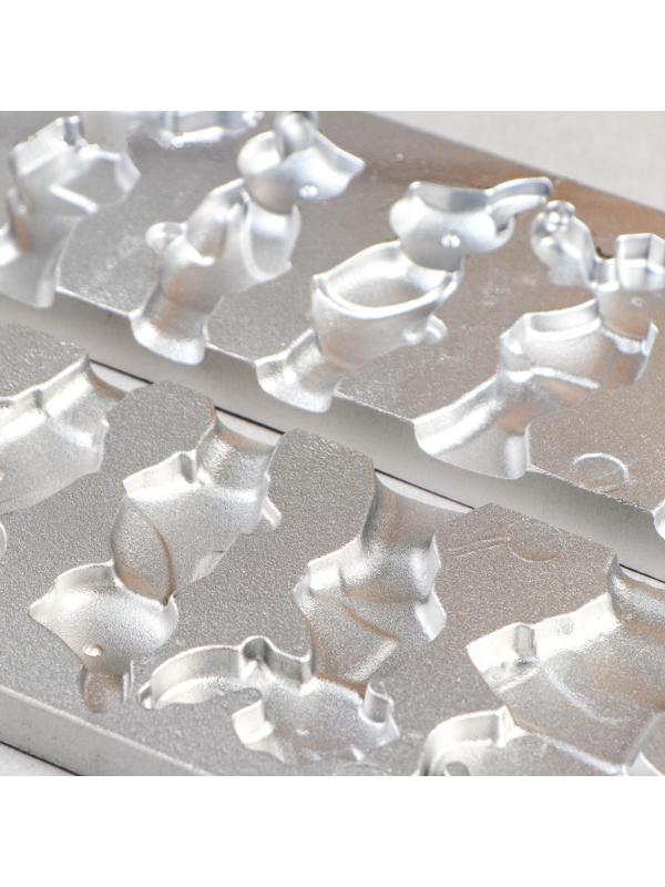 Форма для леденцов, литой алюминий, 6 фигур