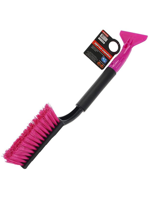 Щётка-скребок AVS WB-6303, 48 cм, мягкая ручка, распушенная щетина