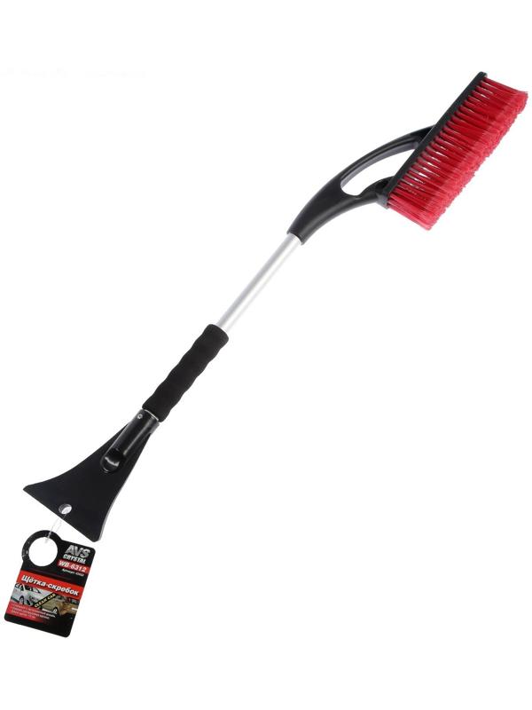 Щётка-скребок AVS WB-6312, 73 cм, мягкая ручка, распушенная щетина