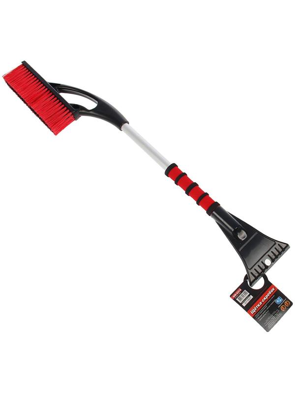 Щётка-скребок AVS WB-6312, 73 cм, мягкая ручка, распушенная щетина