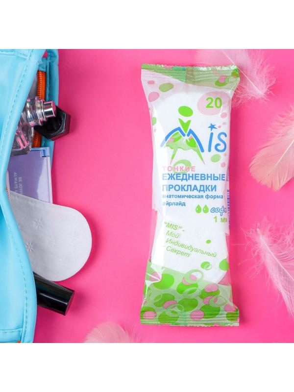 Прокладки ежедневные «Mis» айрлайд Soft, анатомическая форма, 20 шт.