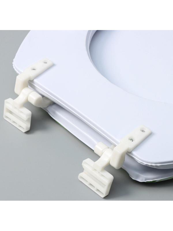 Сиденье для унитаза с крышкой Доляна «Камни дзен», 40×37 см, мягкое