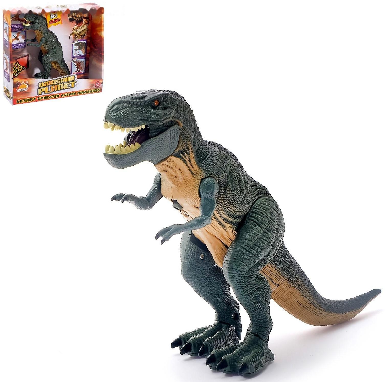 Динозавр «Рекс», работает от батареек, световые и звуковые эффекты