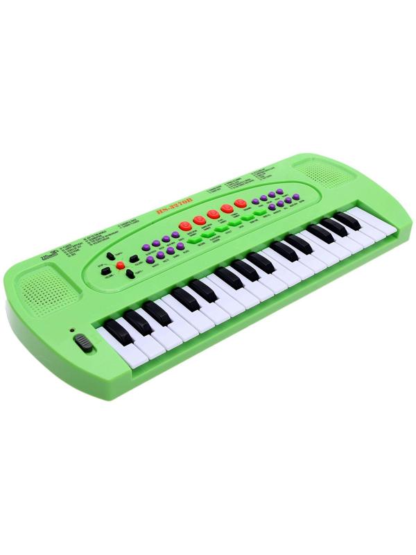 Синтезатор «Музыкант» с микрофоном, цвет зелёный, 32 клавиши