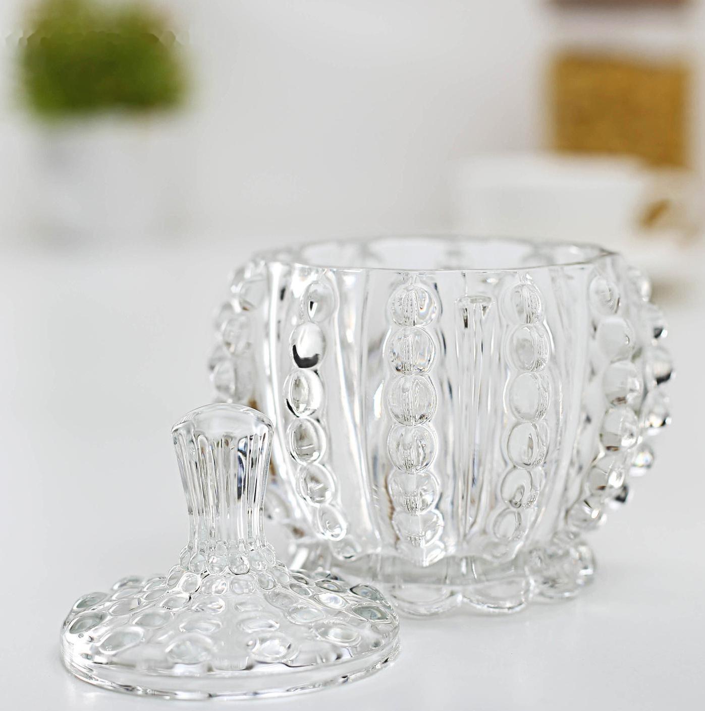 Сахарница стеклянная Доляна «Ягодки», 150 мл, 9×11 см, с крышкой