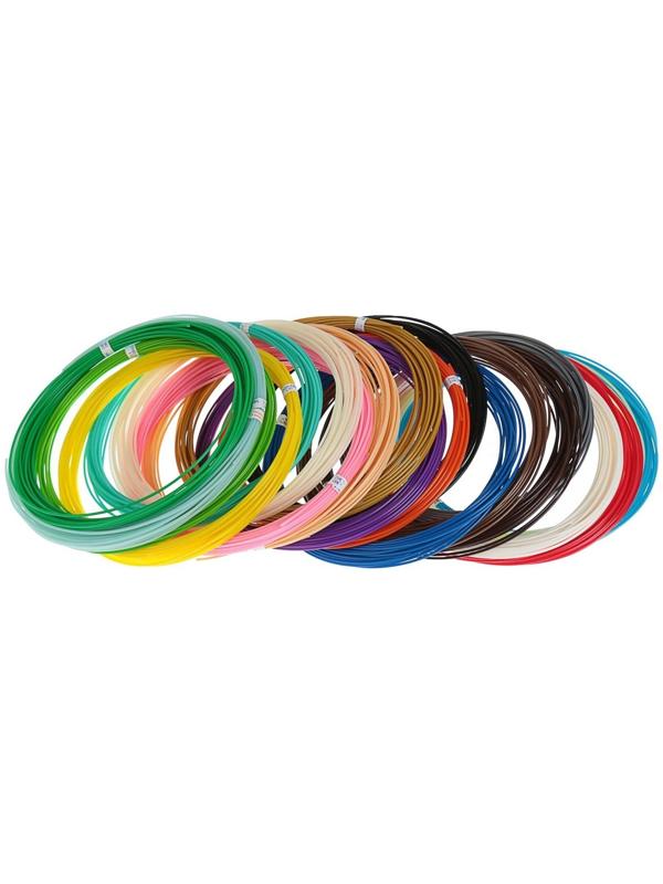 Пластик UNID ABS-20, для 3Д ручки, по 10 м, 20 цветов в наборе