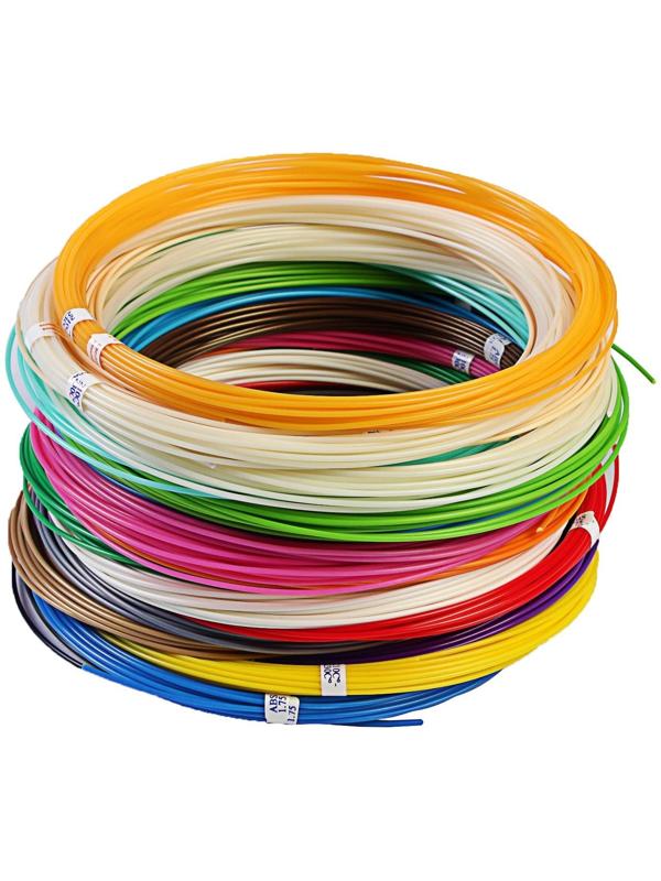 Пластик UNID ABS-20, для 3Д ручки, по 10 м, 20 цветов в наборе