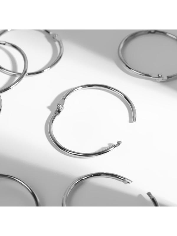 Кольцо для карниза, d = 35/38 мм, 10 шт, цвет серебряный