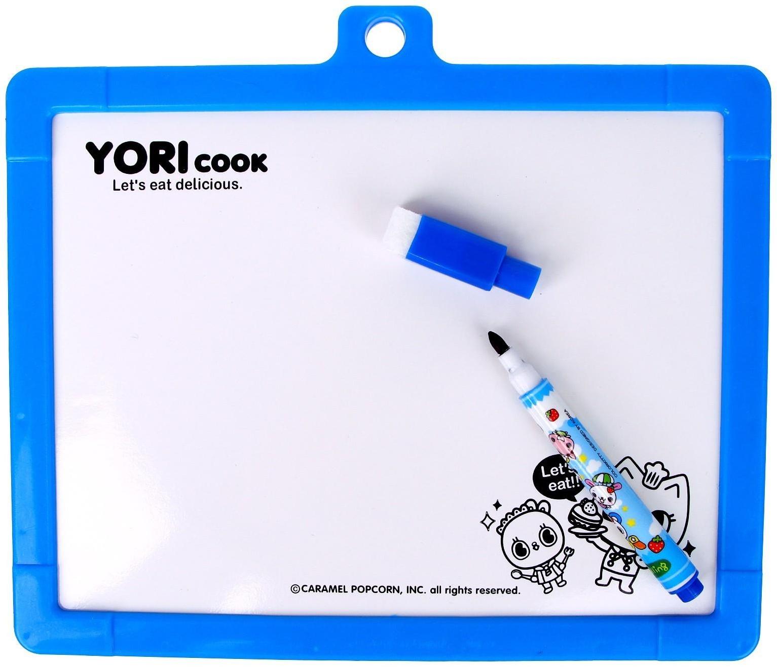 Доска для рисования магнитная двухсторонняя,под маркер и мел,губка, мел 3 шт., маркер, магниты 2 шт.